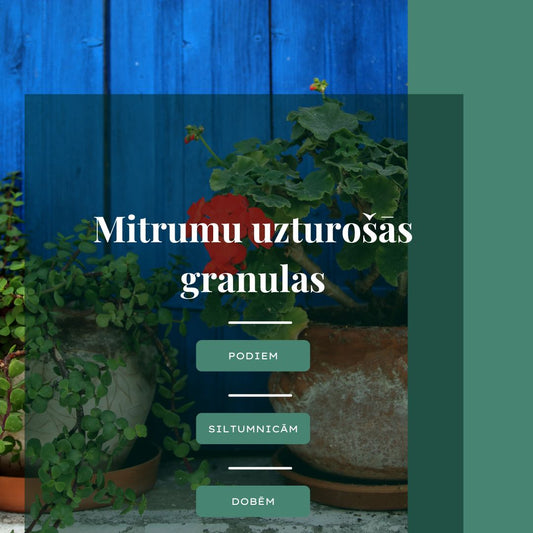 Mitrumu uzturošās granulas substrātiem, augsnei