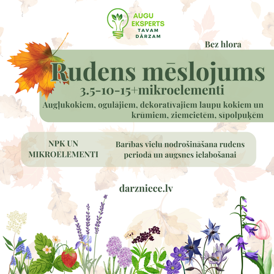 Rudens mēslojums 1 kg maiss vai 3 kg atkārtoti lietojamā spainītī